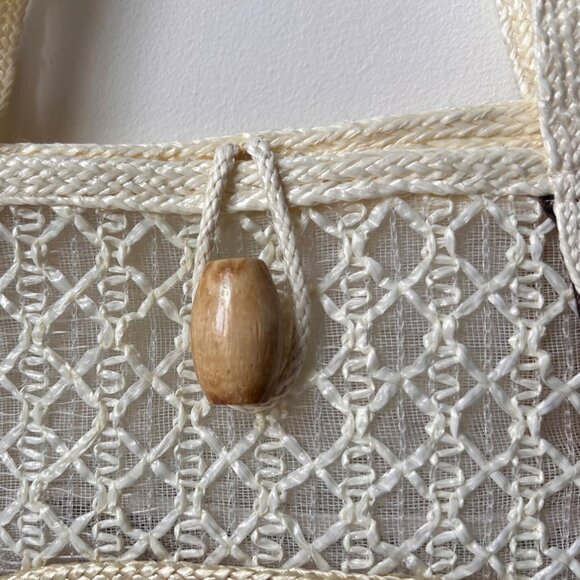 Vintage Woven Lacy Tote Bag - Picture 6 of 6